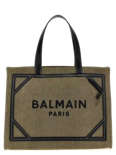 Shop Balmain 'b-army Medium' Shopping Bag In Green