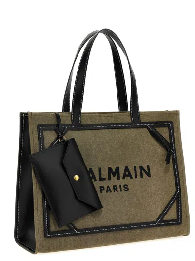 Shop Balmain 'b-army Medium' Shopping Bag In Green