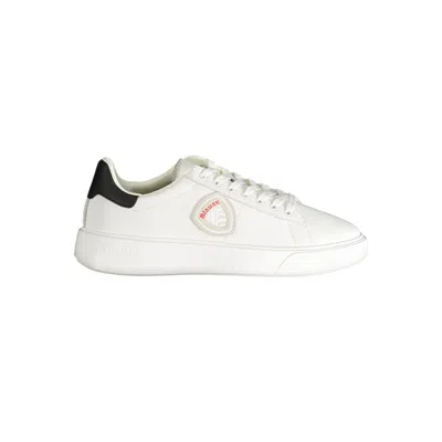 Shop Blauer White Polyester Sneaker