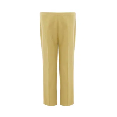 Lardini Elegant Golden Cotton Trousers In Gold