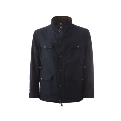 Lardini Reversible Drawstring-waist Jacket In Blue