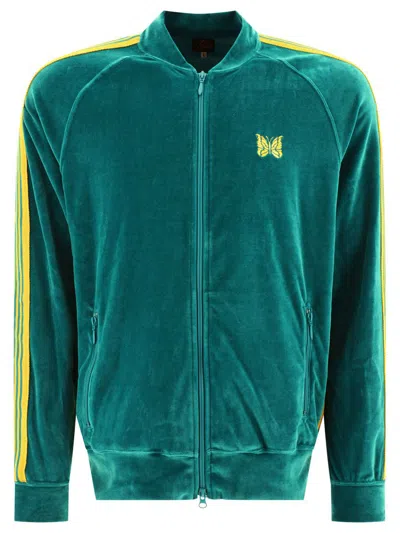 Shop Needles Track Sweatshirt With Side Bands In Blue