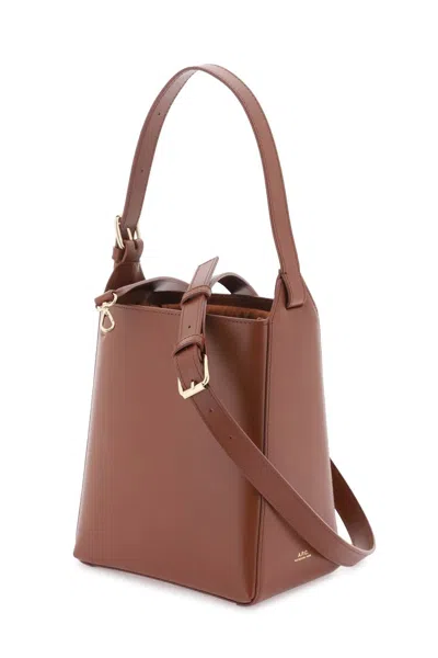 Shop Apc A.p.c. Virginie Shoulder Bag In 棕色的