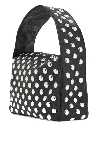 Khaite Elena Small Studded Leather Shoulder Bag In 黑色的