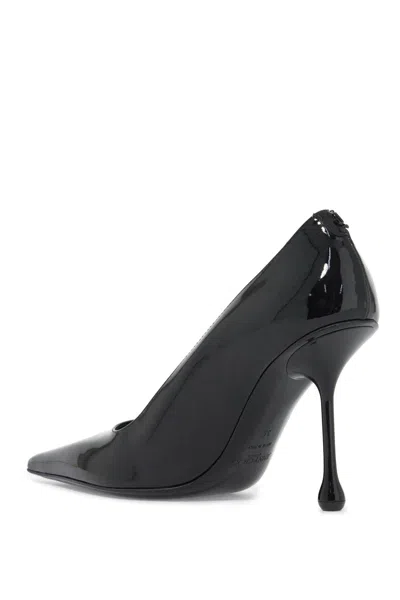 Shop Jimmy Choo Ixia 95 Patent Leather Dé In Black