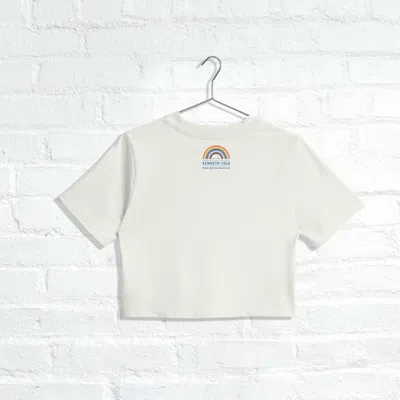 Kenneth Cole Women's Come Out Cropped Tee In Faded Bone