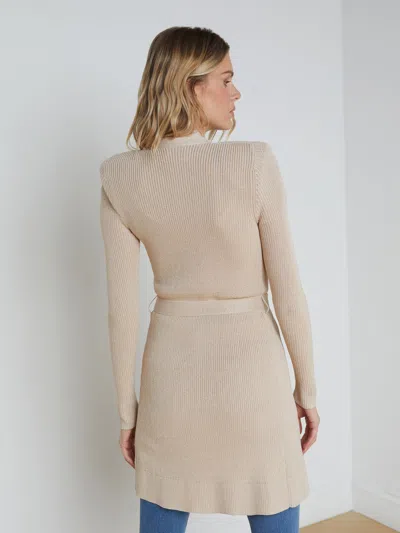 L Agence Noe Double-breasted Cardigan In Pecan
