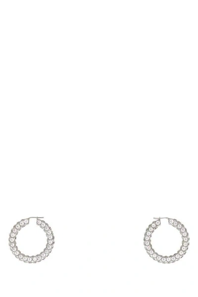 Amina Muaddi Embellished Metal Big Jaheel Earrings In Multicolor