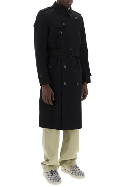 Shop Burberry Heritage Kensington Trench Men In Black