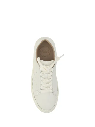 Shop Chloé Women Lauren Sneakers In White