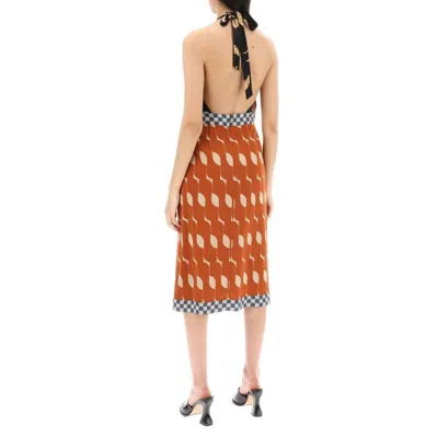 Dries Van Noten Sole Printed Ruffle Midi Skirt In Multicolor