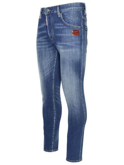 Shop Dsquared2 'skater' Blue Cotton Jeans Man