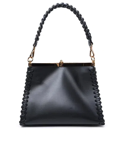 Shop Etro Medium 'vela' Black Leather Bag Woman