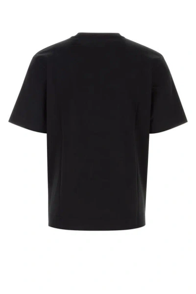 Shop Fendi Man Black Cotton T-shirt