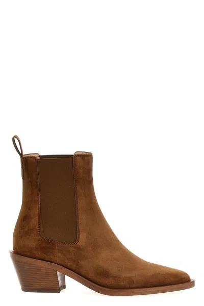 Shop Gianvito Rossi Women 'wylie' Ankle Boots In Brown