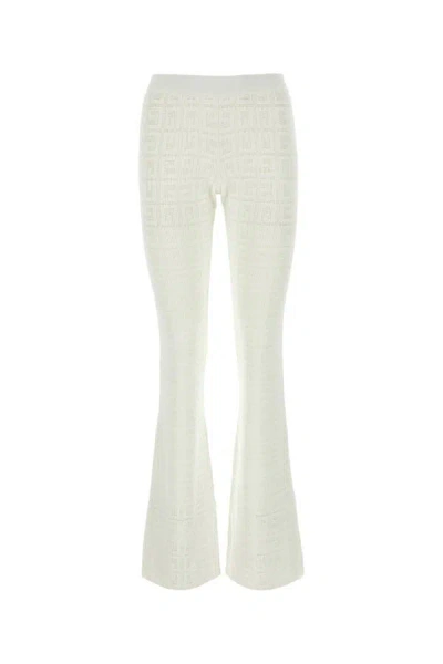 Shop Givenchy Woman White Jacquard Pant