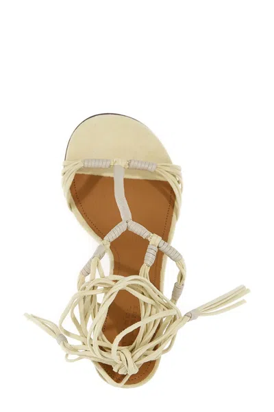 Isabel Marant Arja Sandals White In Gold