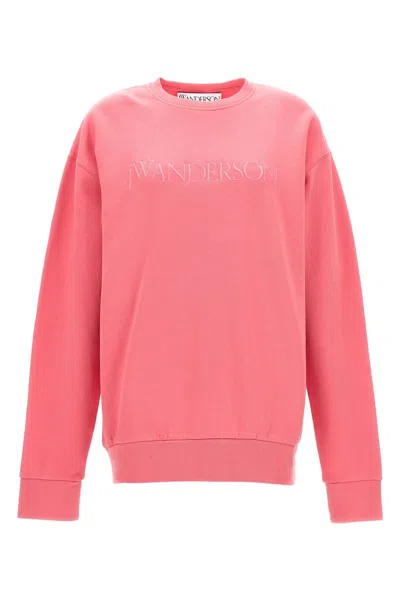 Shop Jw Anderson J.w.anderson Women Logo Embroidery Sweatshirt In Pink