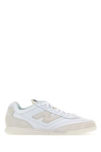 Shop Junya Watanabe Man White Leather  X New Balance Sneakers