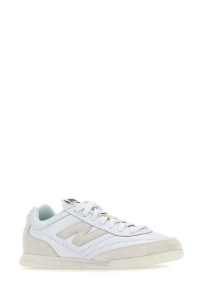 Shop Junya Watanabe Man White Leather  X New Balance Sneakers