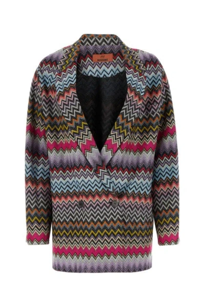 Shop Missoni Woman Embroidered Viscose Blend Blazer In Multicolor