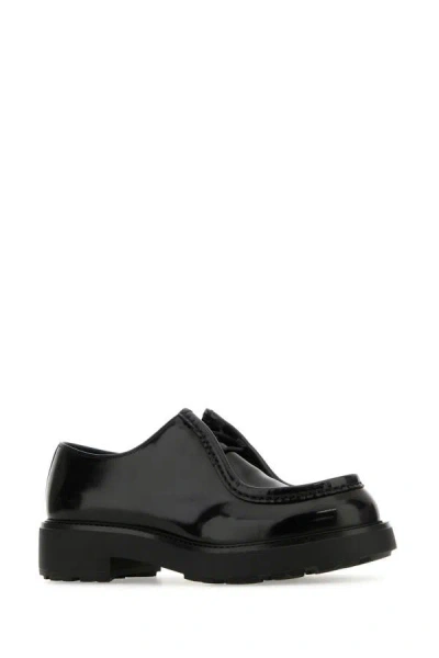 Shop Prada Men Black Leather Diapason Lace-up Shoes