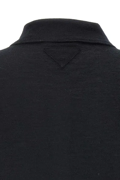 Shop Prada Women Cashmere Polo Shirt In Black