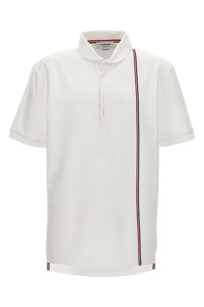 Shop Thom Browne Men 'rwb' Polo Shirt In White
