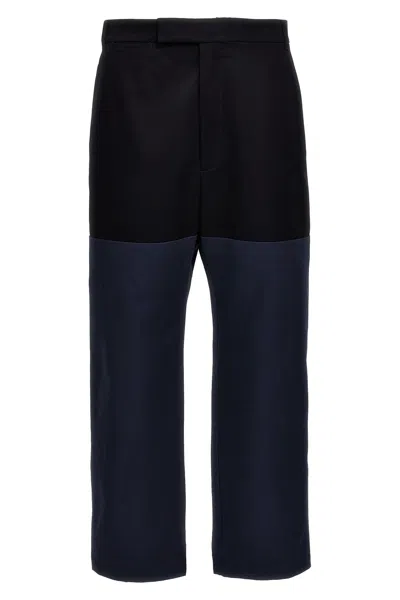 Shop Thom Browne Men 'unconstructed Combo' Pants In Blue