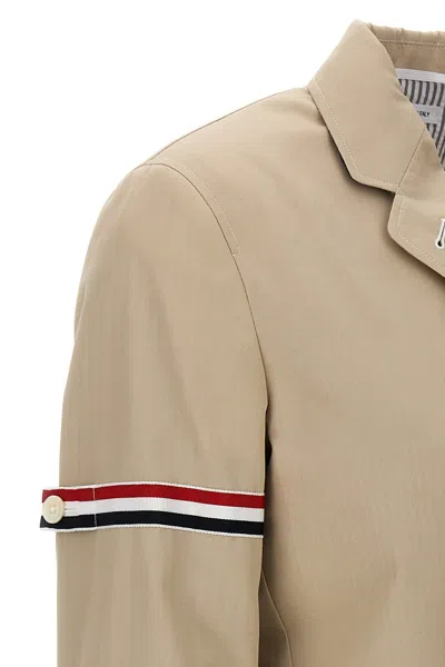 Shop Thom Browne Women 'cropped Sack Patch Pocket Sportcoat' Blazer In Cream