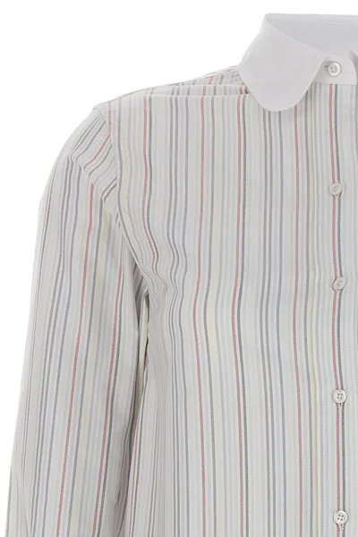 Shop Thom Browne Women Striped Shirt Dress In Multicolor