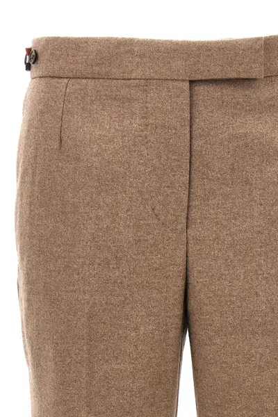 Shop Thom Browne Women Wool Pants In Cream