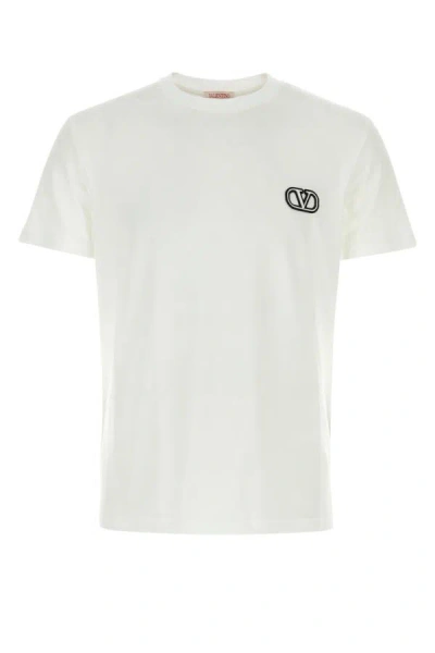 Shop Valentino Garavani Man White Cotton T-shirt