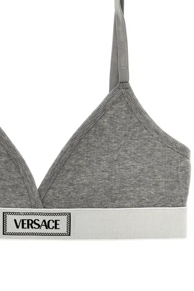 Shop Versace Women '90s Vintage' Bra In Gray