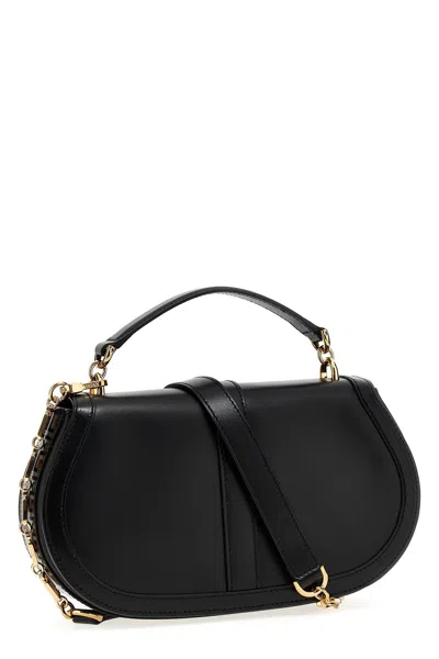 Shop Versace Women 'greca' Handbag In Black