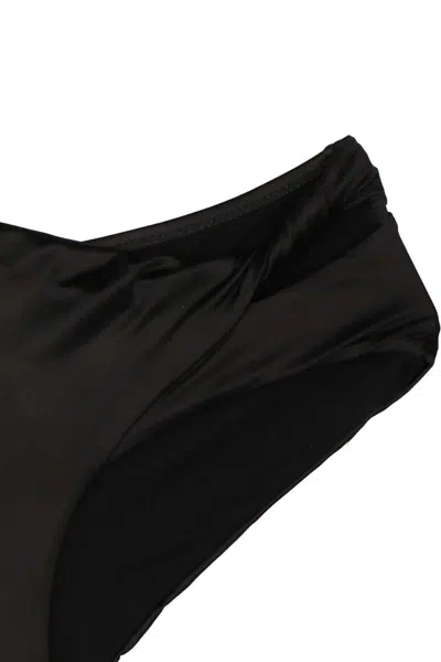 Versace Bikini Briefs With Knot Beachwear Black In Black