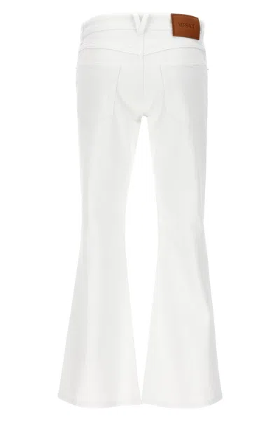 Shop Versace Women Flared Jeans In White