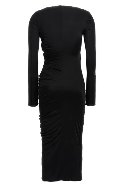 Shop Versace Women La Vacanza Capsule Midi Dress In Black