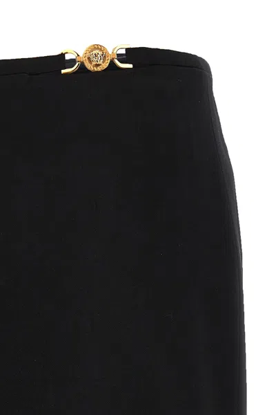 Shop Versace Women Midi Skirt In Black