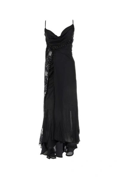 Shop Y/project Y Project Woman Black Satin Dress