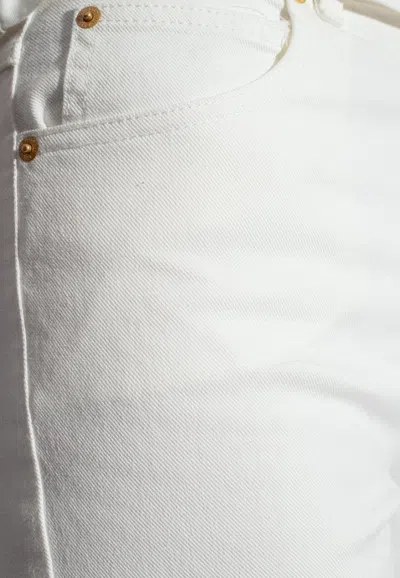 Shop Balmain Basic Slim-fit Jeans In White