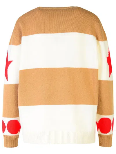 Shop Max Mara 'dirce' Light Brown Wool Blend Sweater