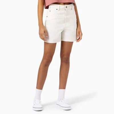 Dickies Women's Duck Shorts, 5" In White