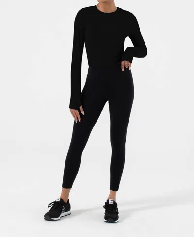 Nux Acacia Twist Back L/s In Black In Black