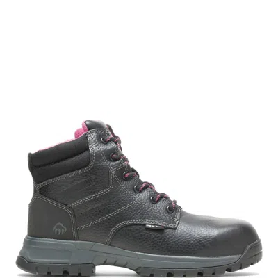 Wolverine Women's Piper Waterproof Composite-toe 6" Work Boot In Black In Black