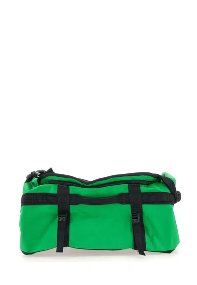 Shop The North Face Base Camp Duffel Men's Travel Bag Black/green In 黑色/绿色