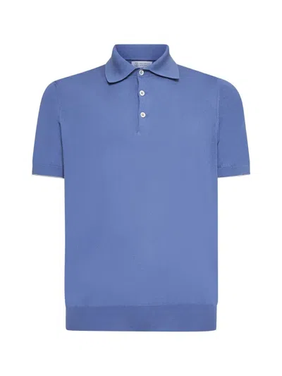 Shop Brunello Cucinelli T-shirts And Polos In Blue