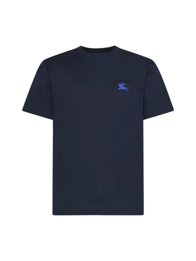 Shop Burberry T-shirts And Polos In Blue