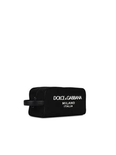 Shop Dolce & Gabbana Black Nylon Beauty Case Man