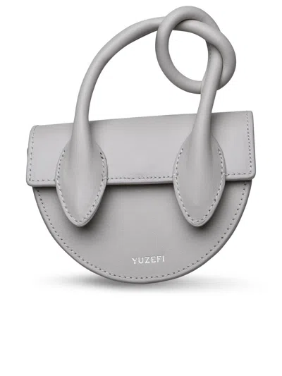 Shop Yuzefi White Leather Bag Woman